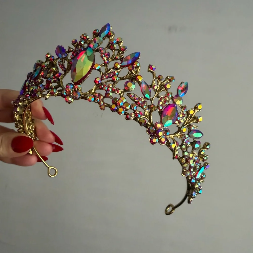 Elegant Multicolor Crystal Tiara
